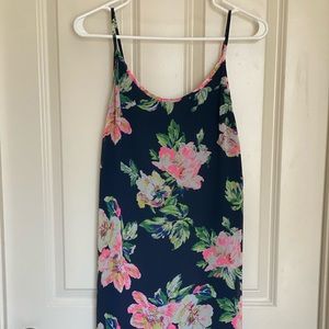 EUC Navy & Pink Floral Dress